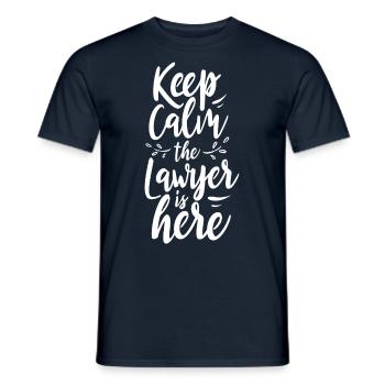 Reste calme L’avocat Est Ici Avocat - T-shirt homme - marine - Devant - AI Model Male 178 light (178cm)
