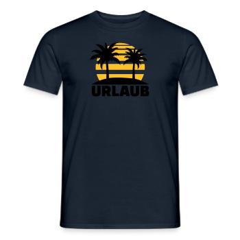 Urlaub - Männer T-Shirt - Navy - Vorne - AI Model Male 178 light (178cm)