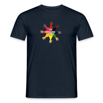 human,LGBT,Regenbogen,für menschenrechte,stern - Männer T-Shirt - Navy - Vorne - AI Model Male 178 light (178cm)