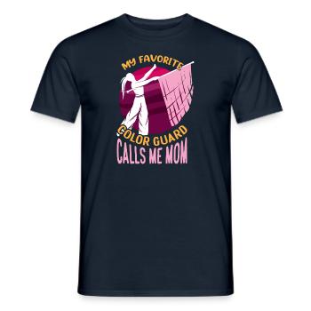 My Favorite Color Guard Calls Me Mom Flag Flipping - Männer T-Shirt - Navy - Vorne - AI Model Male 178 light (178cm)