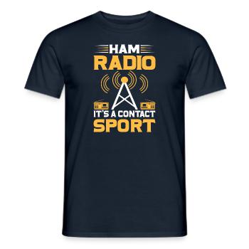 Ham Radio C’est Contact Sport Drôle Jambon Amateur - T-shirt homme - marine - Devant - AI Model Male 178 light (178cm)