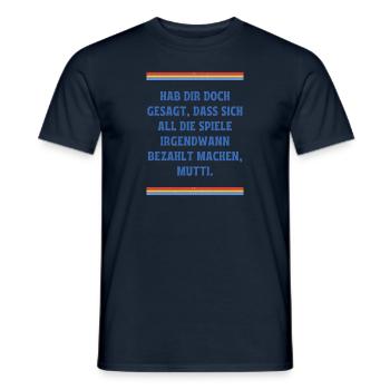 Spieler Gamer Games Design - Männer T-Shirt - Navy - Vorne - AI Model Male 178 light (178cm)