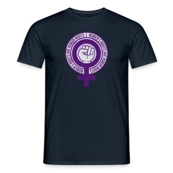 citation féministe sur les droits des femmes - T-shirt homme - marine - Devant - AI Model Male 178 light (178cm)