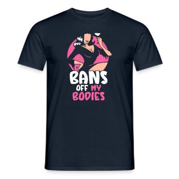 Bans off my bodies - Männer T-Shirt - Navy - Vorne - AI Model Male 178 light (178cm)