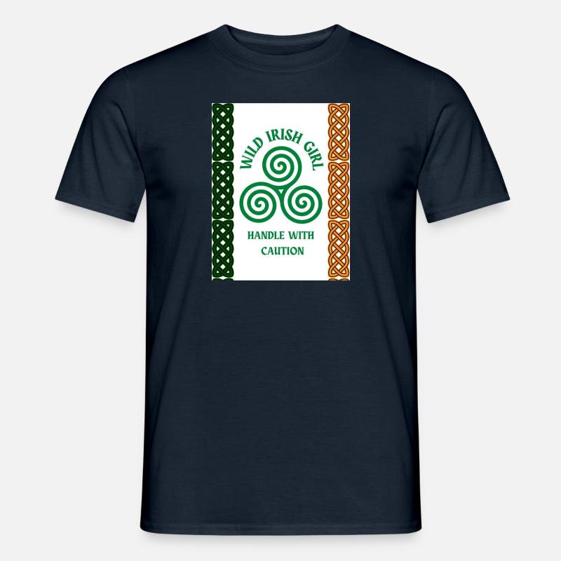 Wildes irisches Mädchen - Männer T-Shirt - Navy