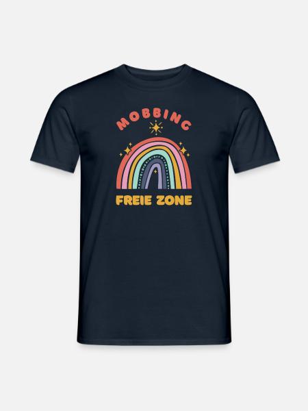 Mobbing-freie Zone - Männer T-Shirt - Navy