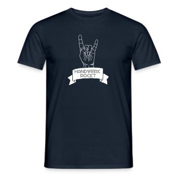 Handwerk rockt Statement - Männer T-Shirt - Navy - Vorne - AI Model Male 178 light (178cm)