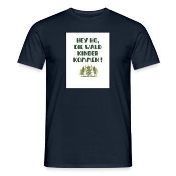 Hey Ho die Wald Kinder kommen - Männer T-Shirt - Navy - Vorne - AI Model Male 178 light (178cm)