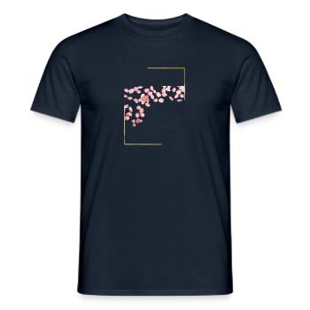 Floral Elegance - Männer T-Shirt - Navy - Vorne - AI Model Male 178 light (178cm)