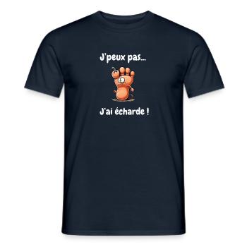 J'peux pas, j'ai écharde ! - T-shirt homme - marine - Devant - AI Model Male 178 light (178cm)