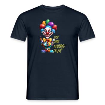 Clown / Circus / Carnival / Carnival / Playful - Men's T-Shirt - navy - Front - AI Model Male 178 light (178cm)