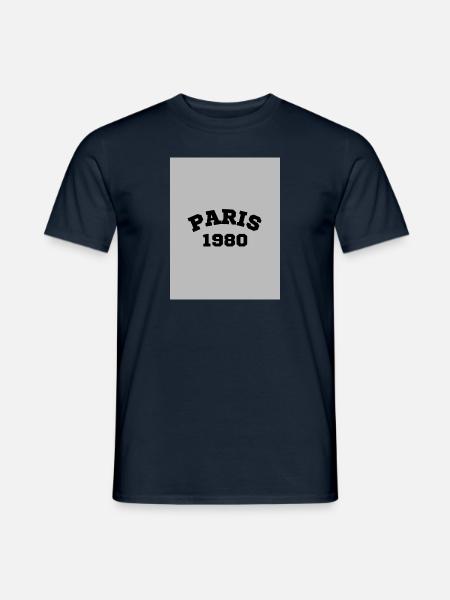 Paris grey - Männer T-Shirt - Navy