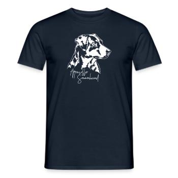 Appenzeller Sennenhund Portrait Hunde Wilsigns - Männer T-Shirt - Navy - Vorne - AI Model Male 178 light (178cm)