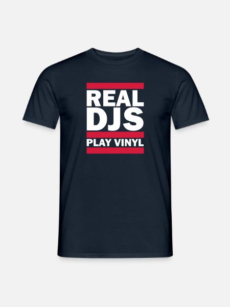 Real DJS PLAY VINYL - Männer T-Shirt -