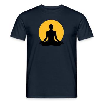 Meditation - Männer T-Shirt - Navy - Vorne - AI Model Male 178 light (178cm)