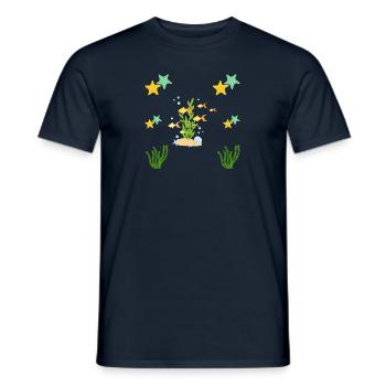 Unter dem Meer - Männer T-Shirt - Navy - Vorne - AI Model Male 178 light (178cm)