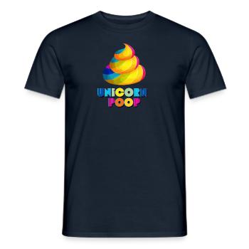 Unicorn Poop - ein bunter Haufen Pferdeäpfel, Shit - Männer T-Shirt - Navy - Vorne - AI Model Male 178 light (178cm)