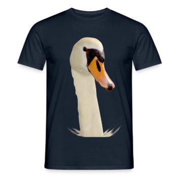 Schwan - Männer T-Shirt - Navy - Vorne - AI Model Male 178 light (178cm)