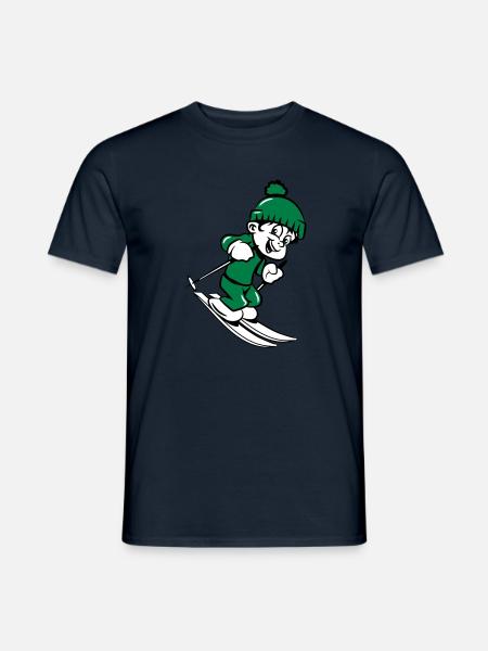 Winter Urlaub ski kinder - Männer T-Shirt - Navy