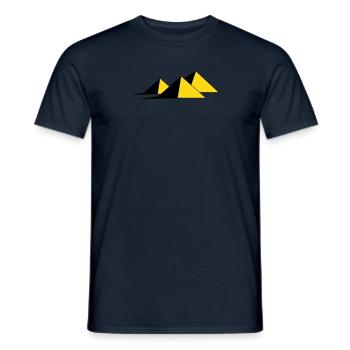 Pyramiden - Männer T-Shirt - Navy - Vorne - AI Model Male 178 light (178cm)