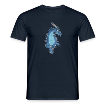 STUCK Blue Dragon (front) - Men's T-Shirt - navy - Front - AI Model Male 178 light (178cm)