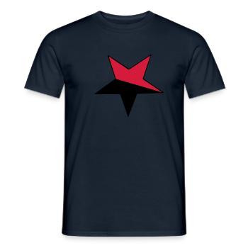 Etoile anarchiste - T-shirt homme - marine - Devant - AI Model Male 178 light (178cm)