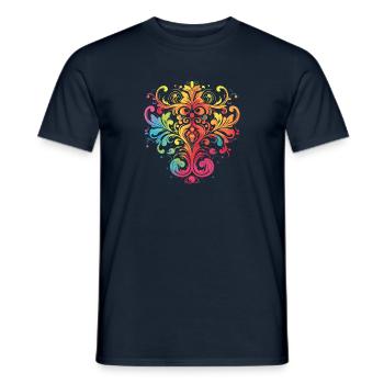 Glowing Roots - Men's T-Shirt - navy - Front - AI Model Male 178 light (178cm)
