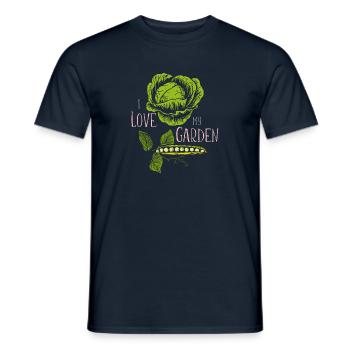 Vegetable garden - Men's T-Shirt - navy - Front - AI Model Male 178 light (178cm)