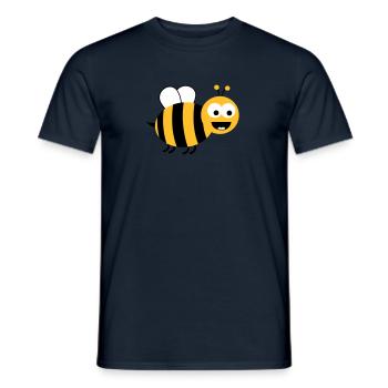 Funny Sweet Bee - Männer T-Shirt - Navy - Vorne - AI Model Male 178 light (178cm)