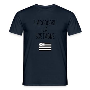 Bretagne / Breton / Bretonne / BZH / Breizh - Men's T-Shirt - navy - Front - AI Model Male 178 light (178cm)