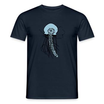 Qualle - Männer T-Shirt - Navy - Vorne - AI Model Male 178 light (178cm)