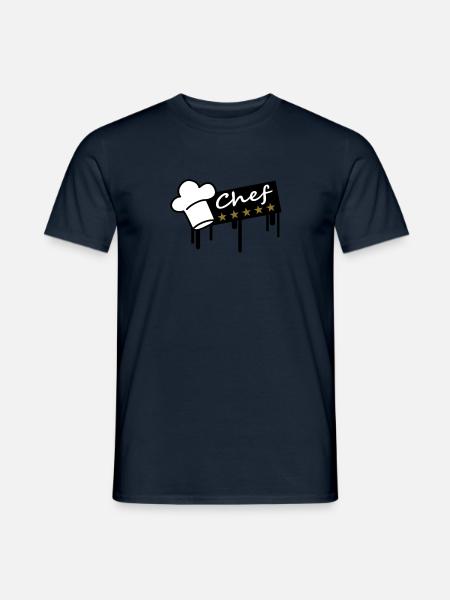 5_stars_chef_grafitti_rectangle - Men's T-Shirt - navy