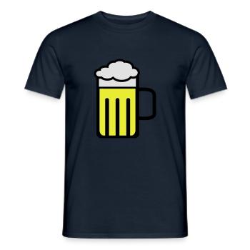 beer - Männer T-Shirt - Navy - Vorne - AI Model Male 178 light (178cm)