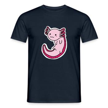 petit axolotl - T-shirt homme - marine - Devant - AI Model Male 178 light (178cm)