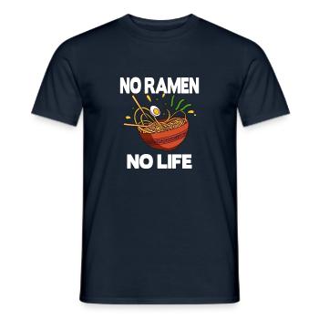 No Ramen No Life, Ramen, Japan Food - T-shirt homme - marine - Devant - AI Model Male 178 light (178cm)