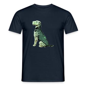 Airedale Terrier - Men's T-Shirt - navy - Front - AI Model Male 178 light (178cm)