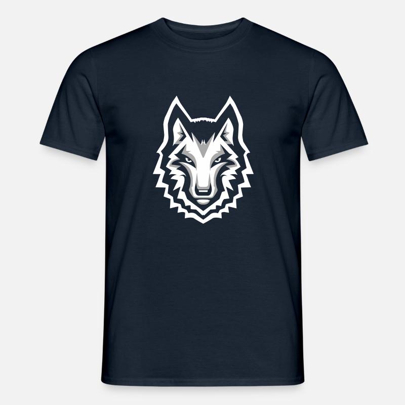 Tschetschenischer Wolf - Männer T-Shirt - Navy
