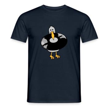 Party Seagull Disque vinyle - T-shirt homme - marine - Devant - AI Model Male 178 light (178cm)
