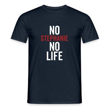 Pas de Stéphanie Pas de vie - T-shirt homme - marine - Devant - AI Model Male 178 light (178cm)