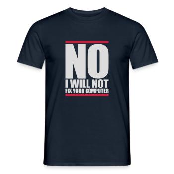 Ne pas réparer votre ordinateur - T-shirt homme - marine - Devant - AI Model Male 178 light (178cm)