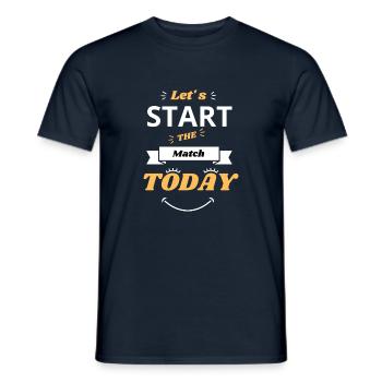 Design Let's start the match. - T-shirt homme - marine - Devant - AI Model Male 178 light (178cm)