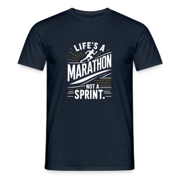 Life's a Marathon Not a Sprint - Men's T-Shirt - navy - Front - AI Model Male 178 light (178cm)