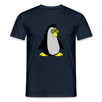 cool Pinguin 002 - Männer T-Shirt - Navy - Vorne - AI Model Male 178 light (178cm)