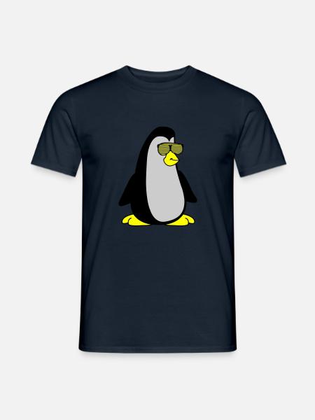 Cool Penguin 002 - Men's T-Shirt - navy
