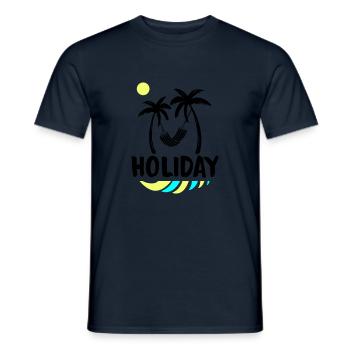 palms relax holiday - Männer T-Shirt - Navy - Vorne - AI Model Male 178 light (178cm)