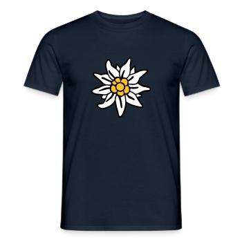 edelweiss - - wiesn - münchen - bier - Männer T-Shirt - Navy - Vorne - AI Model Male 178 light (178cm)