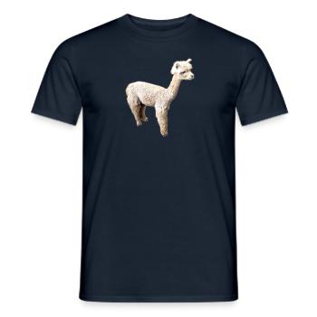 Alpaka, Llama, lama, beige,graffiti,bunt - Männer T-Shirt - Navy - Vorne - AI Model Male 178 light (178cm)