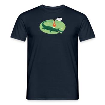 See You Later Alligator Vintage Japanese Comic - Men's T-Shirt - navy - Front - AI Model Male 178 light (178cm)