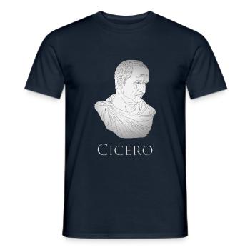 ritratto di Cicerone, disegno, nero - T-shirt homme - marine - Devant - AI Model Male 178 light (178cm)