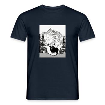 Simple Natur - Männer T-Shirt - Navy - Vorne - AI Model Male 178 light (178cm)